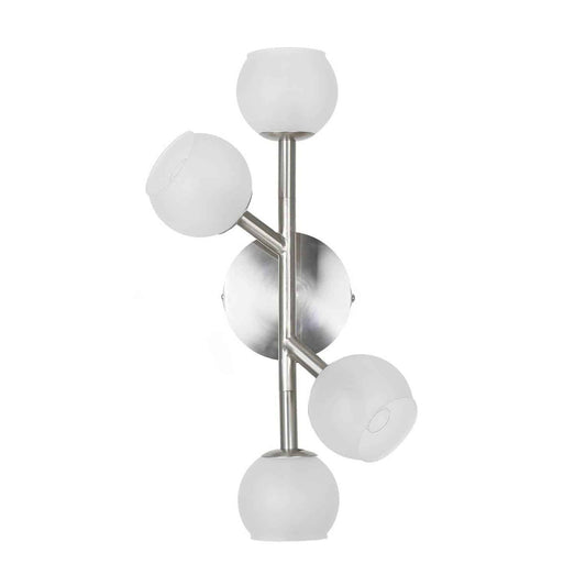 Dainolite 4 Light Halogen Wall Sconce Satin Chrome Finish with Frosted Glass TWD-174W-SC