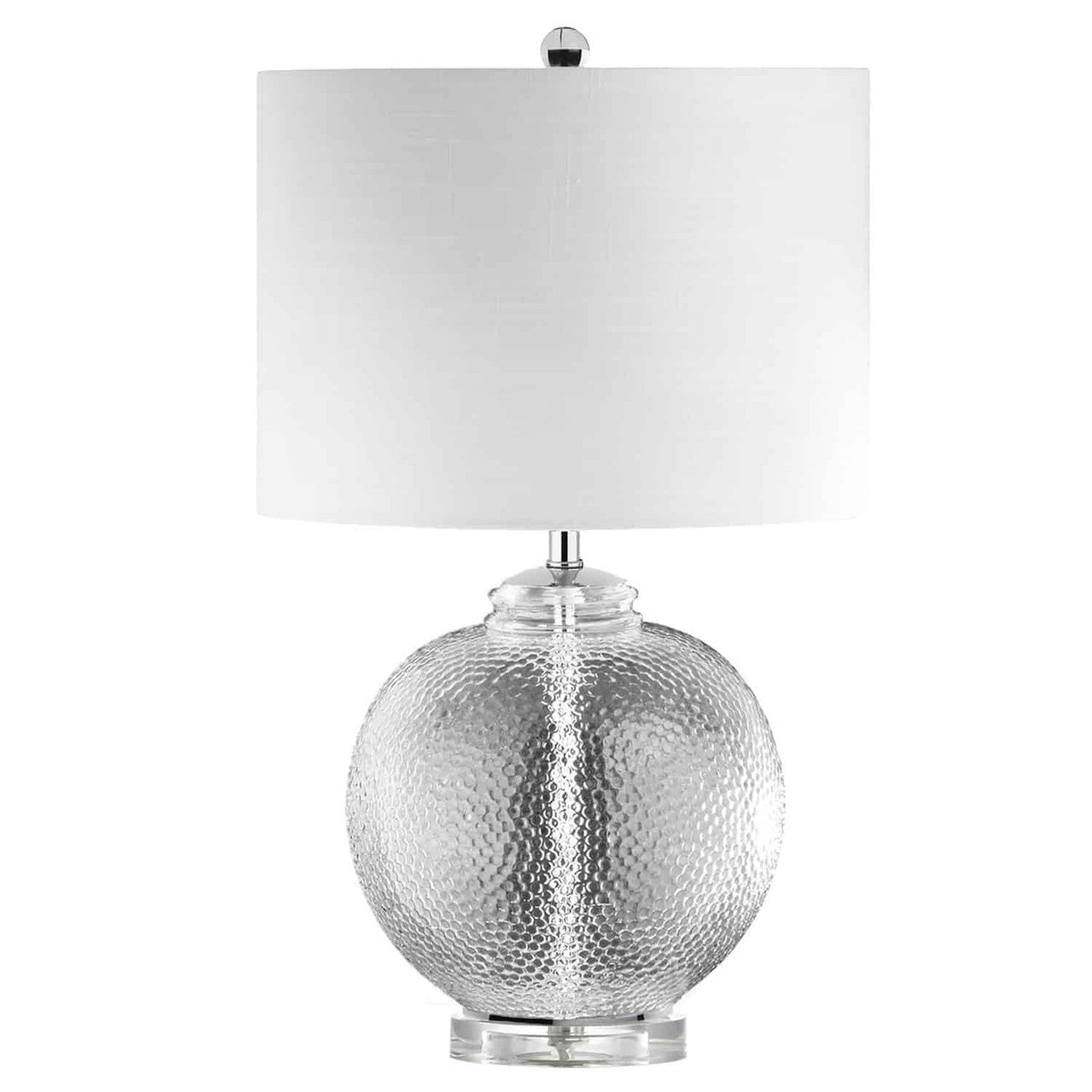 Dainolite 1 Light Incandescent Glass Table Lamp with White Shade TYR-235T-CLR