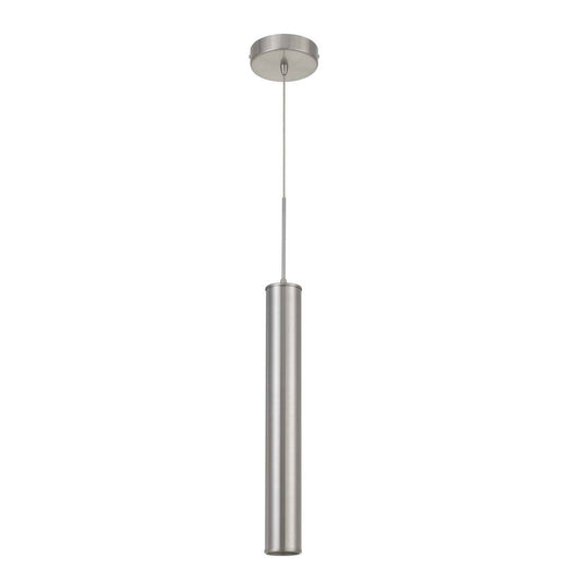 CAL Lighting Melini intergrated LED 10W, 800 Lumen, 80 CRI Dimmable Metal Pendant Fixture Brushed Steel UP-1116