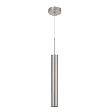 CAL Lighting Melini intergrated LED 10W, 800 Lumen, 80 CRI Dimmable Metal Pendant Fixture Brushed Steel UP-1116