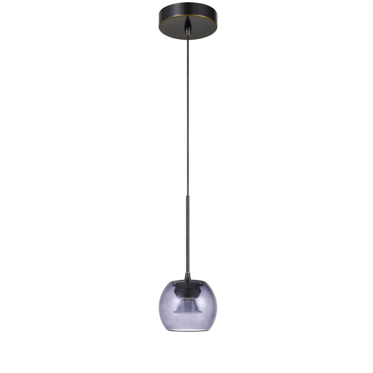 CAL Lighting Ithaca 3000K, 8W, 700 Lumen, 90 CRI Dimmable LED Glass Mini Pendant With Smoked Glass Dark Bronze UP-1120