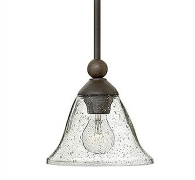 OPEN BOX NEW: Hinkley Lighting Bolla Pendant in Olde Bronze with Clear Seedy glass 4667OB-CL