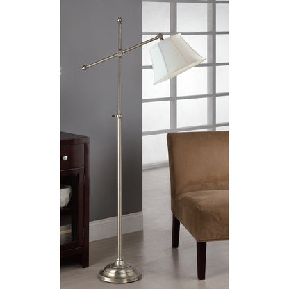 Lite Master Abington Adjustable Floor Lamp Antique Nickel on Solid Brass F5636AN-SL