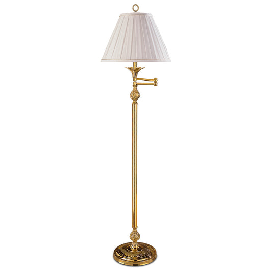 Lite Master Preston Swing Arm Floor Lamp in Polished Solid Brass F7321PB-SR