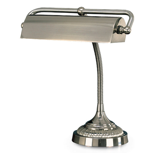 Lite Master Lauren Piano or Desk Lamp in Nickel on Solid Brass T5919NK