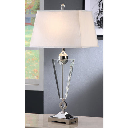 Lite Master Orion Table Lamp in Crystal and Polished Nickel Finish T4746PN-SL