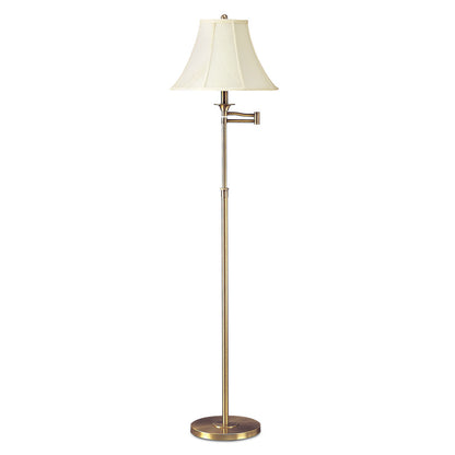 Lite Master Chelsea Adjustable Swing Arm Floor Lamp Antique Solid Brass F5622AB-SL