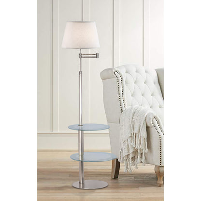 Lite Master Montclair Floor Lamp in Nickel Finish F1622NK-SL