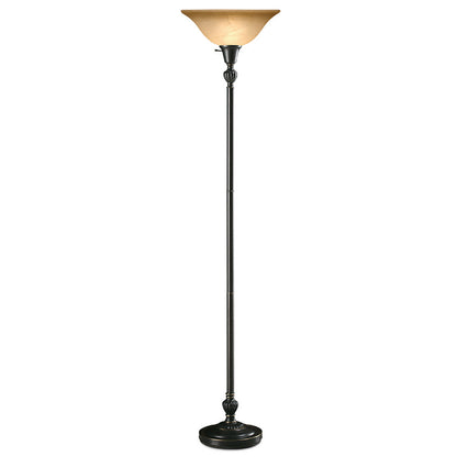 Lite Master Fairfield Torchiere Floor Lamp in Oil Rubbed Bronze on Solid Brass F7344RZ-105