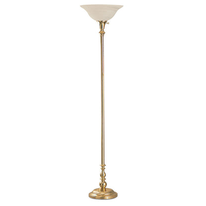 Lite Master Crofton Torchiere Floor Lamp in Polished Solid Brass Finish F755PB-104