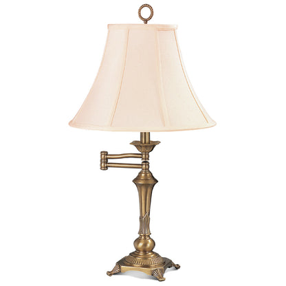 Lite Master Worthington Swing Arm Lamp in Antique Solid Brass T6742AB-SL