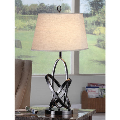 Lite Master Astra Table Lamp in Gun Metal Finish T1873GM-SL