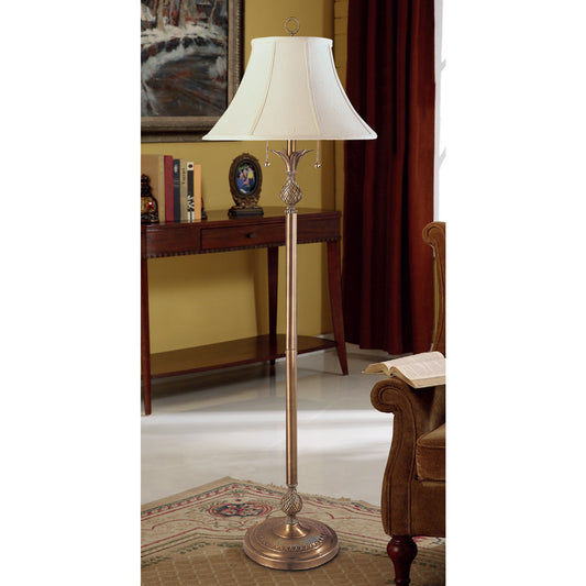 Lite Master Preston Floor Lamp in Antique Solid Brass F7322AB-SL