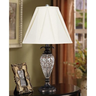 Lite Master Wentworth Table Lamp in Oil Rubbed Bronze on Solid Brass with Crystal T4937RZ-SR