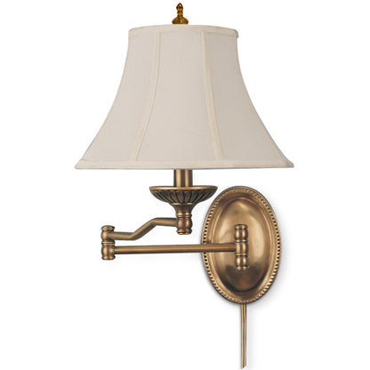 Lite Master Danbury Swing Arm Wall Lamp in Antique Solid Brass W3510AB-SL