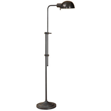 Lite Master Charlton Floor Lamp in Oil Rubbed Bronze on Solid Brass Finish F5613RZ