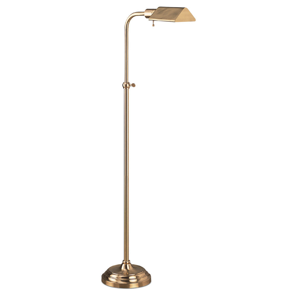 Lite Master Hudson Floor Lamp in Polished Solid Brass Finish F5611PB