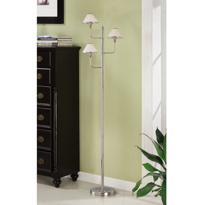 Lite Master Aimee Floor Lamp in Nickel and Chrome Finish F5106NK