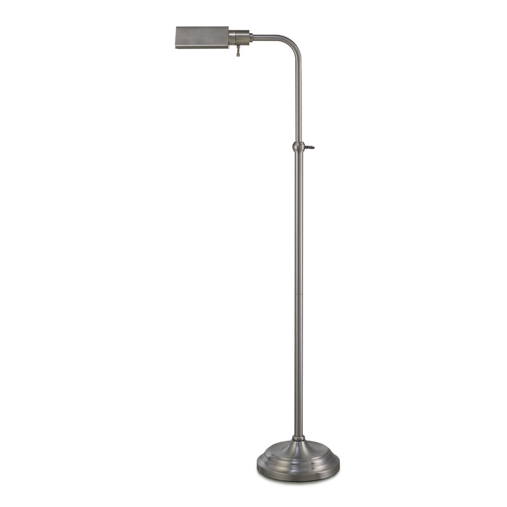 Lite Master Hudson Floor Lamp in Nickel on Solid Brass Finish F5611NK