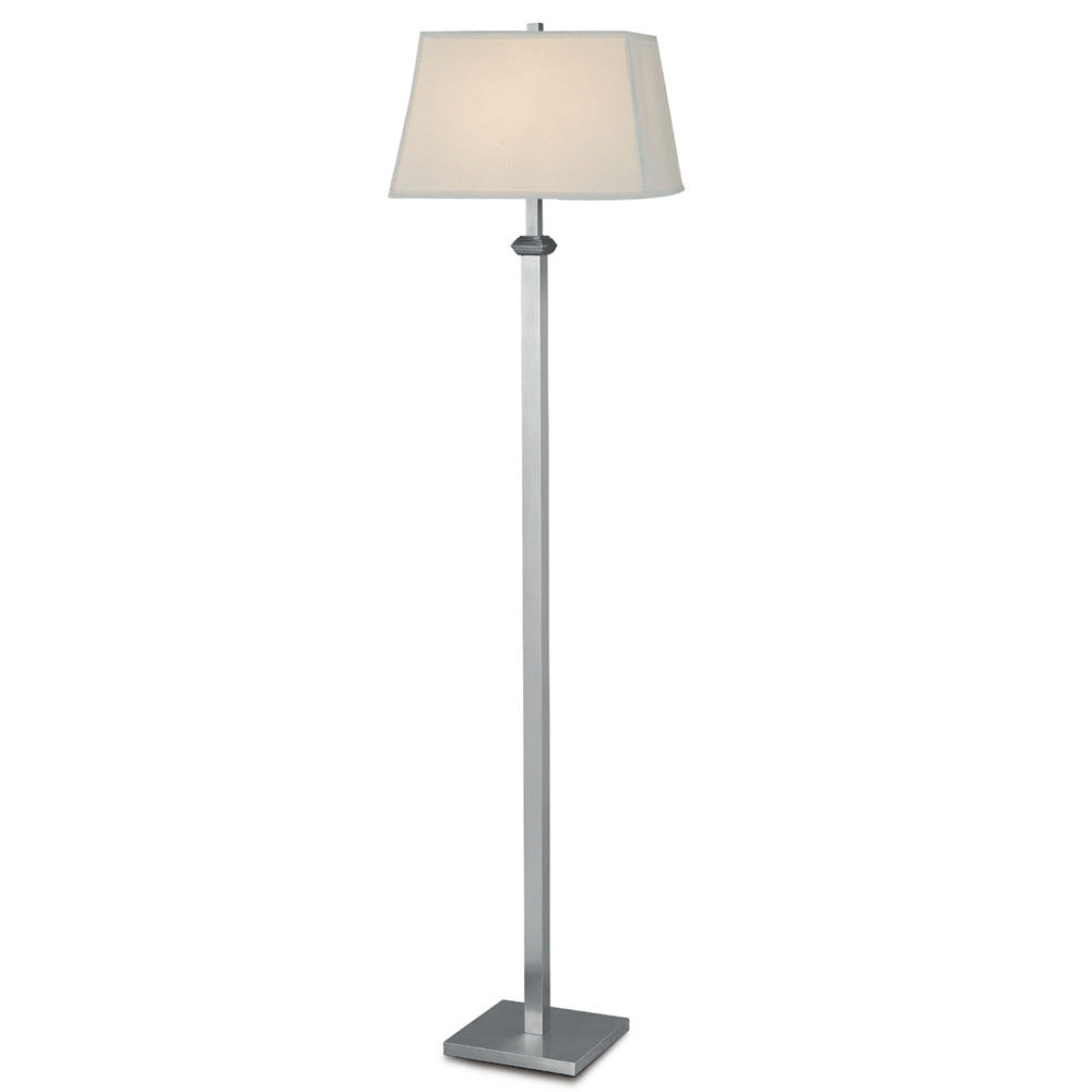 Lite Master Sutton Floor Lamp in Nickel on Solid Brass F8404NK-SL