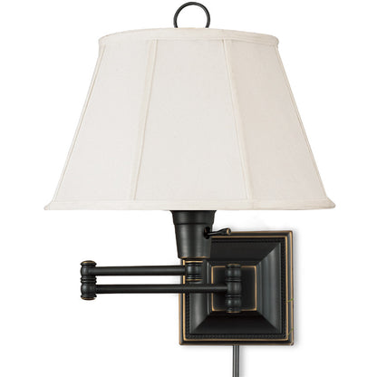 Lite Master Eastport Swing Arm Wall Lamp in Oil Rubbed Bronze on Solid Brass W3548RZ-SL