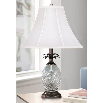 Lite Master Belford Table Lamp in Oil Rubbed Bronze on Solid Brass with 24% Lead Crystal T5005RZ-SL