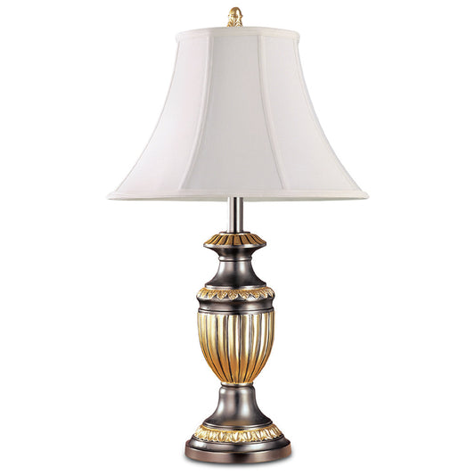 Lite Master Adrian Table Lamp in Charcoal Grey with Gold Accent Finish T7519CG-SL