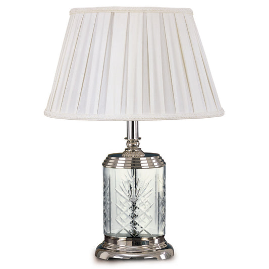 Lite Master Cheshire Table Lamp in Chrome on Solid Brass with Crystal T4972CR-SR