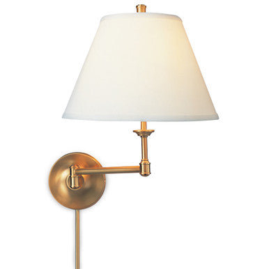 Lite Master Hamilton Swing Arm Wall Lamp in Antique Brass W2804AB-SL