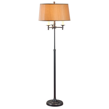 Lite Master Biltmore Floor Lamp in Oil Rubbed Bronze on Solid Brass Finish F8203RZ-SL