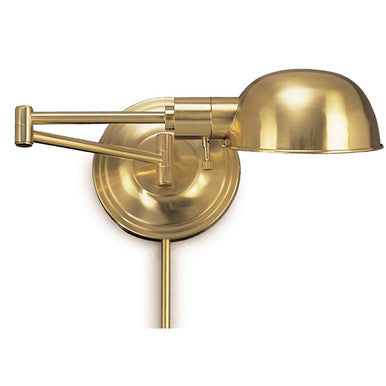 Lite Master Boston Pharmacy Swing Arm Wall Lamp in Classic Solid Brass W3582CB