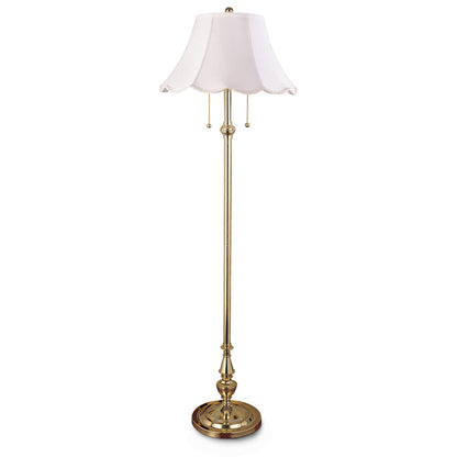 Lite Master Salisbury Floor Lamp in Polished Solid Brass F7352PB-SR