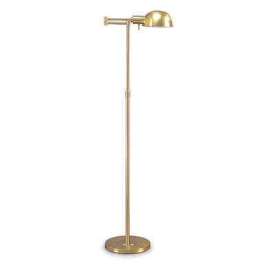 Lite Master Darien Swing Arm Floor Lamp in Polished Solid Brass Finish F5640PB