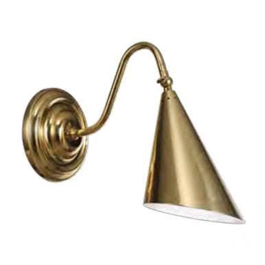 Lite Master Barnett Adjustable Wall Sconce in Polished Solid Brass W3642PB-B12