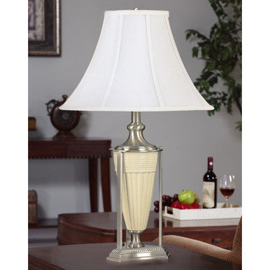 Lite Master Lucille Table Lamp in Nickel on Solid Brass T5257NK-SL