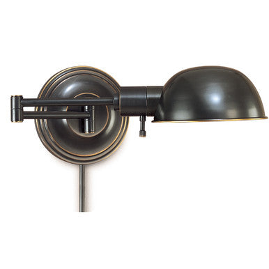 Lite Master Boston Pharmacy Swing Arm Wall Lamp in Oil Rubbed Bronze on Solid Brass W3582RZ