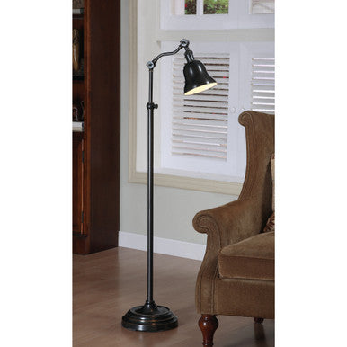 Lite Master Emery Adjustable Floor Lamp Oil Rubbed Bronze on Solid Brass F5617RZ