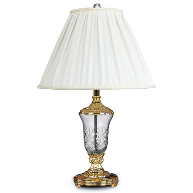 Lite Master Ardmore Table Lamp in Polished Solid Brass with 24% Lead Crystal T5077PB-SR