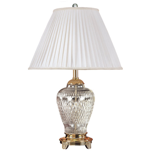 Lite Master Kilkenny Table Lamp in Polished Solid Brass with 24% Lead Crystal T4992PB-SR