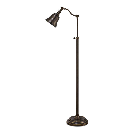 Lite Master Emery Adjustable Floor Lamp Dark Solid Brass F5617DB