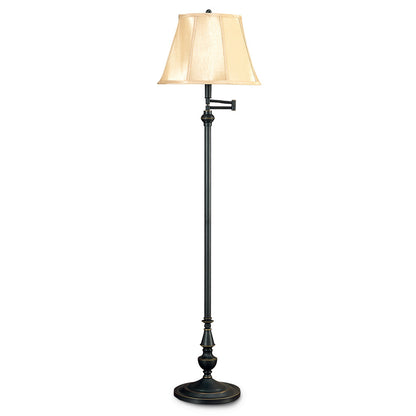 Lite Master Coleford Swing Arm Floor Lamp in Oil Rubbed Bronze Solid Brass F7356RZ-SL