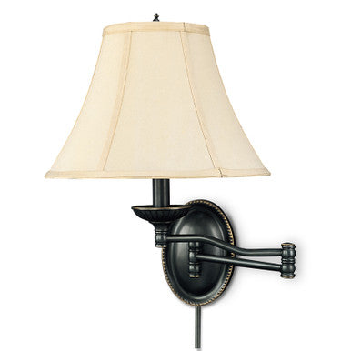 Lite Master Danbury Swing Arm Wall Lamp in Oil Rubbed Bronze on Solid Brass W3510RZ-SL