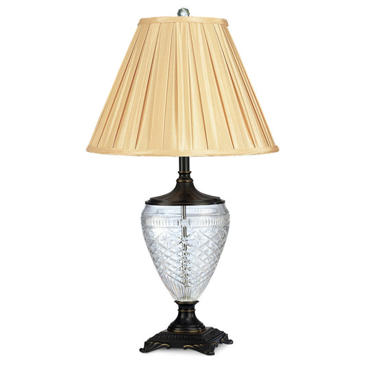 Lite Master Kendall Table Lamp in Oil Rubbed Bronze on Solid Brass with 24% Lead Crystal T5093RZ-SR