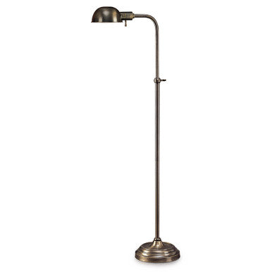 Lite Master Spencer Floor Lamp in Dark Solid Brass Finish F5610DB