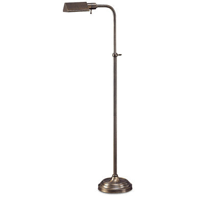 Lite Master Hudson Floor Lamp in Dark Solid Brass Finish F5611DB