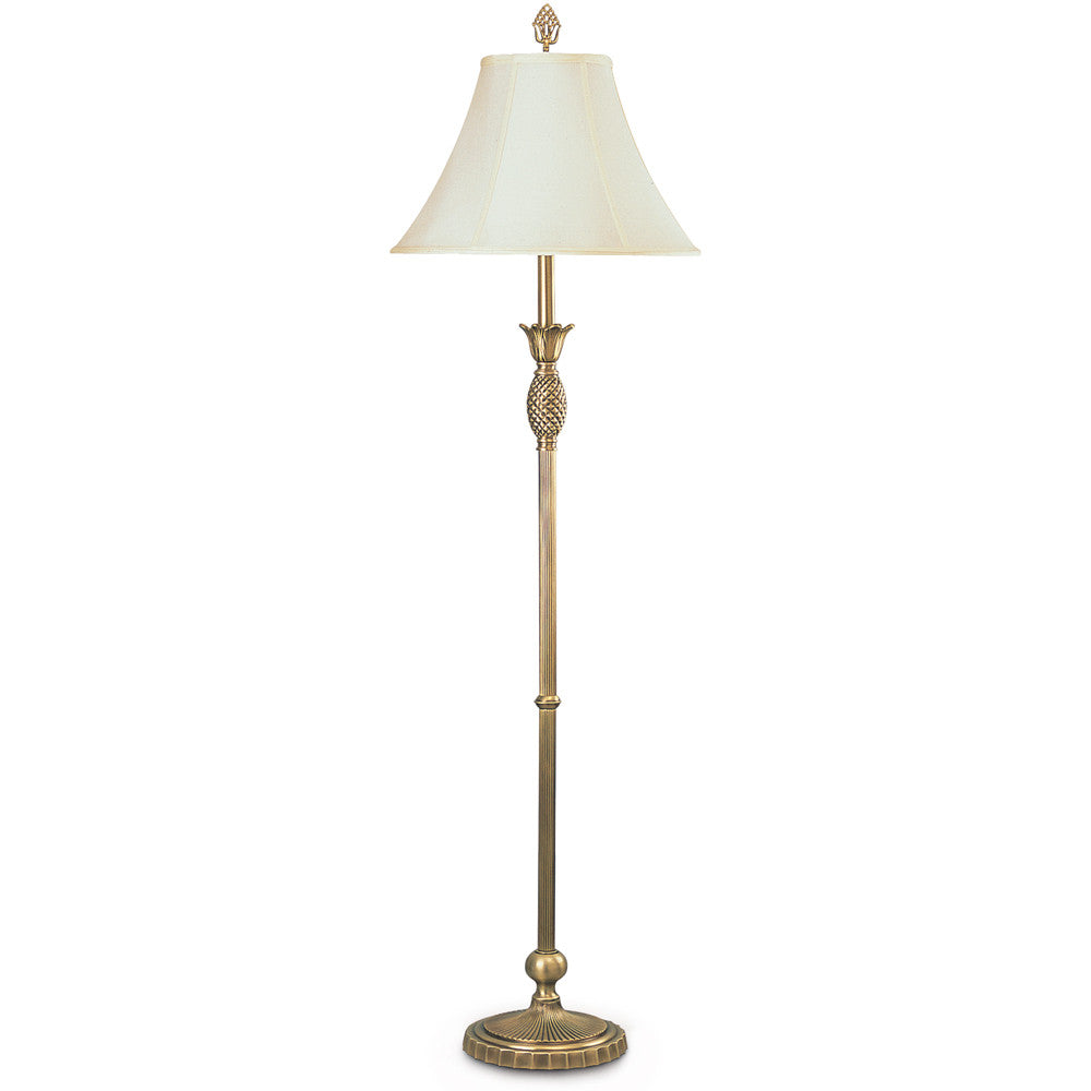 Lite Master Charlotte Floor Lamp in Antique Solid Brass F6001AB-SL