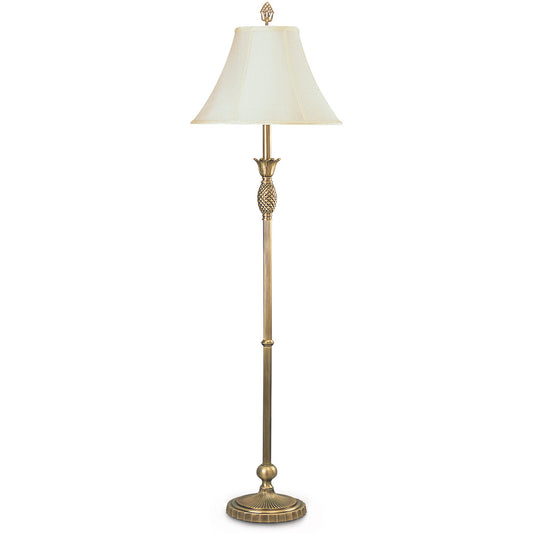 Lite Master Charlotte Floor Lamp in Antique Solid Brass F6001AB-SL