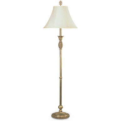 Lite Master Charlotte Floor Lamp in Antique Solid Brass F6001AB-SL