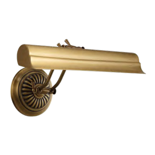 Lite Master Lyndhurst Adjustable Picture or Library Wall Sconce in Antique Solid Brass W3620AB