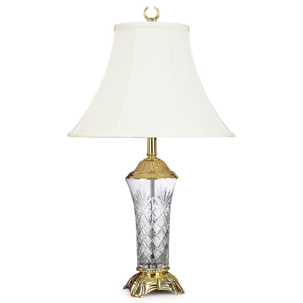 Lite Master Louisa Table Lamp in Polished Solid Brass with Crystal T4939PB-SL